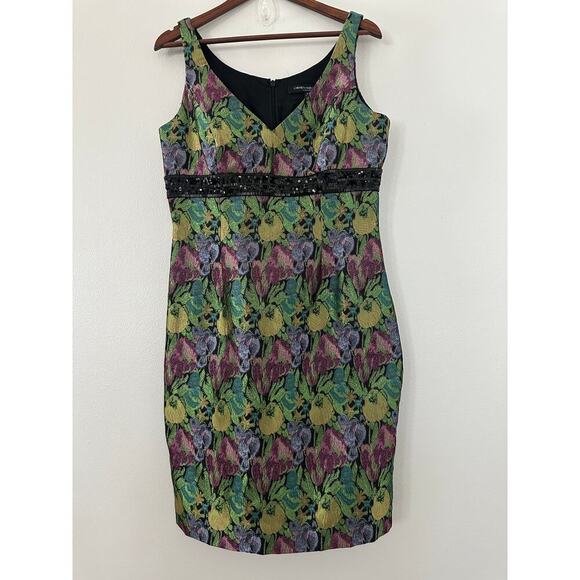 Carmen Marc Valvo Fit And Flare Cocktail Dress sz 12 - Picture 1 of 4